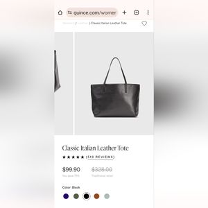 Quince Italian Leather Tote Bag